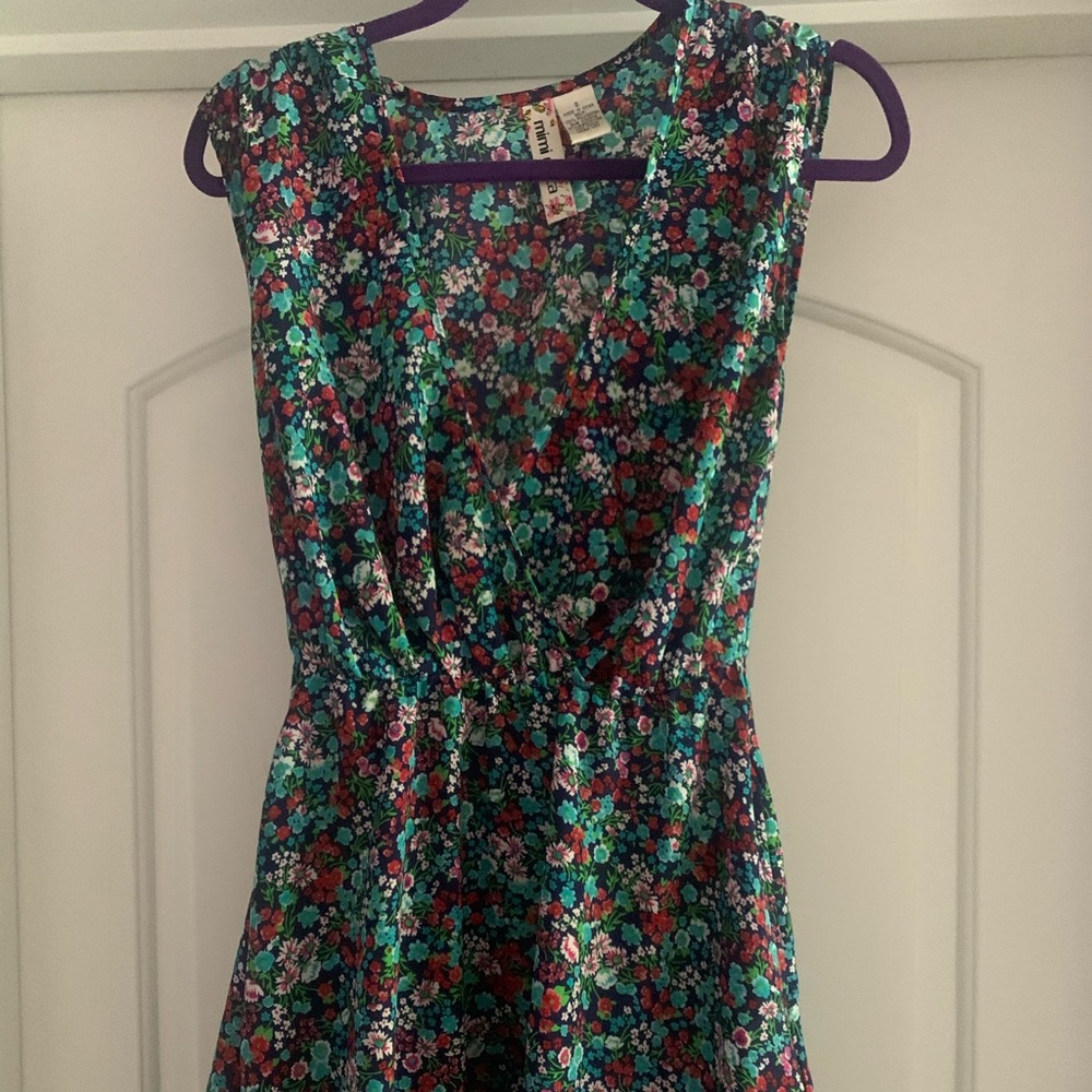 Blue floral dress
